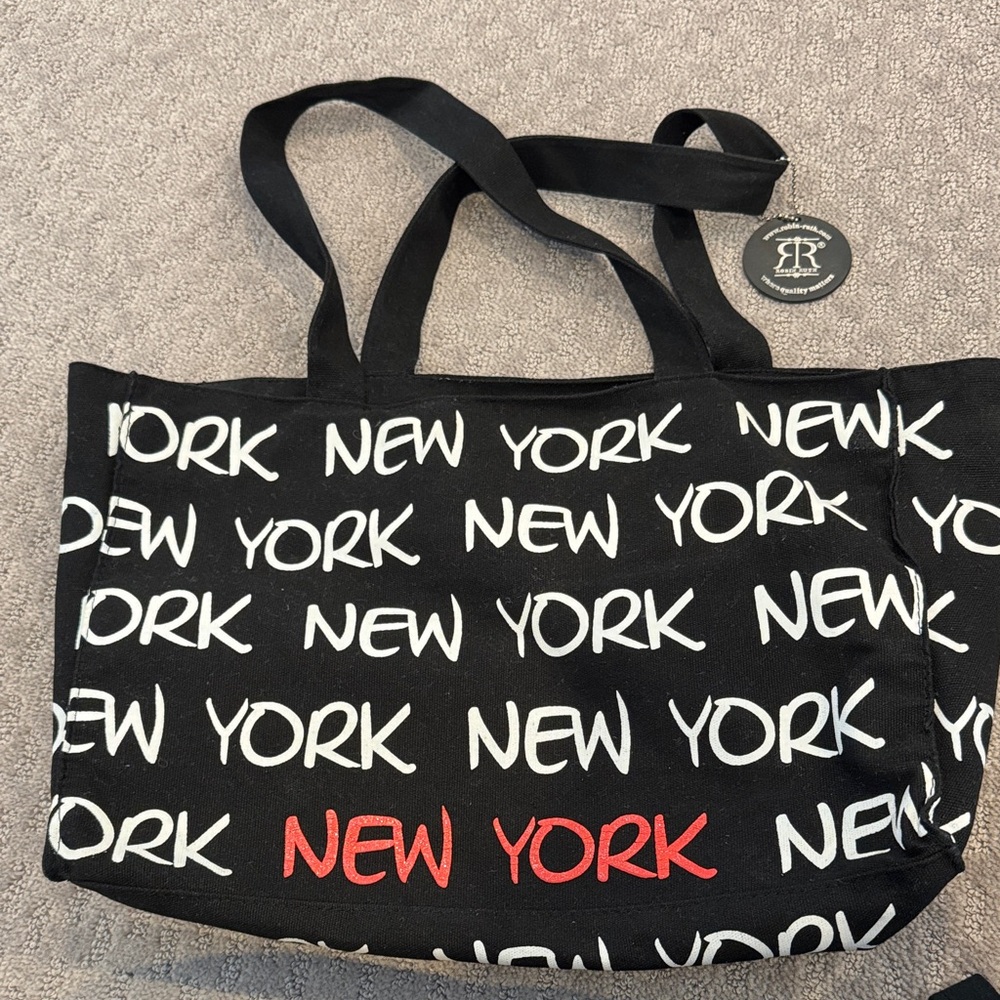 Black and Red New York Tote Bag